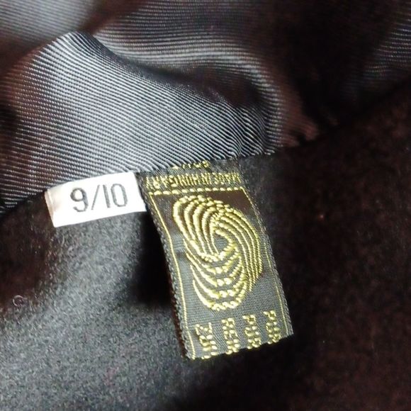 INTERNATIONAL SCENE Vintage  Made In Hungary 100%  Wool Black Trench Coat 9/10 - Picture 10 of 15